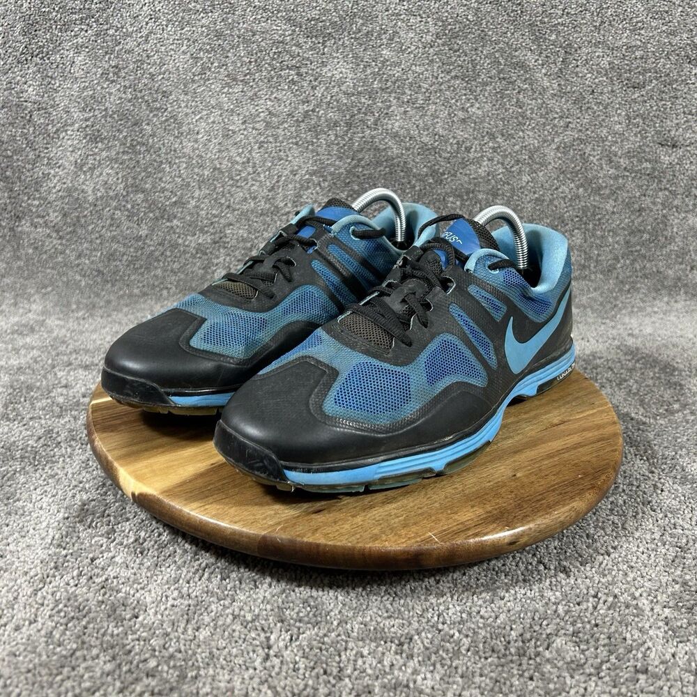 Nike Lunarlon Hyperfuse Ascend 628340-400 Men's Size 10.5 Blue Black Golf Shoes - Picture 4 of 11